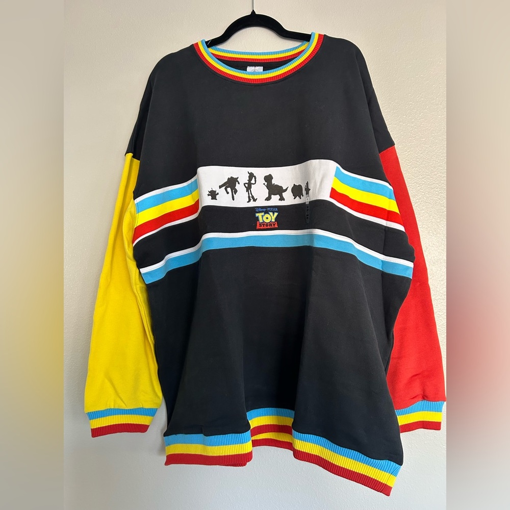 New Disney Toy Story Pullover Sweatshirt Size 2XL 90’s Inspired Color Block